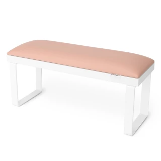 Loft Light Pink Manicure Stand On removable white metal legs on a white base