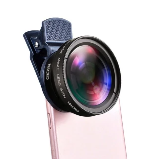 Macro lens for photos, large, Black