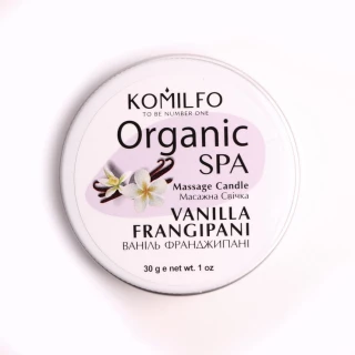 Świeca do masażu Komilfo - Waniliowa Frangipani, 30 g