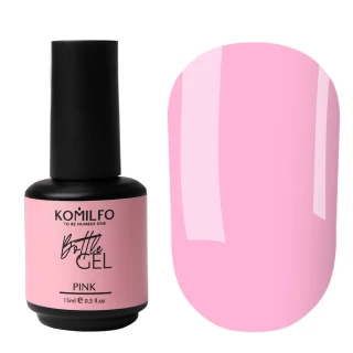 Komilfo Bottle Gel Pink, 15 ml, with brush