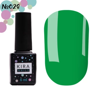 Lakier hybrydowy Kira Nails #028 (zielony, emalia), 6 ml