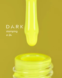 DARK Stamping polish №24, 10 мл (неоновый желтый)