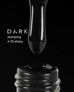 DARK Stamping polish чорний Sticky №01 ,  8 ml