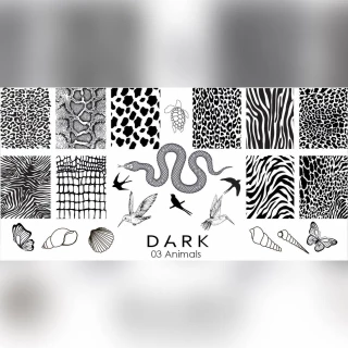 DARK ANIMALS 03 stamping plate