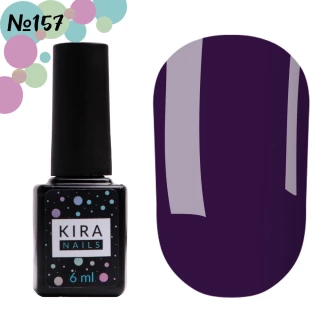 Lakier hybrydowy Kira Nails #157 (ciemny fiolet, emalia), 6 ml