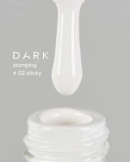 DARK Stamping polish білий Sticky  №02 , 8 ml