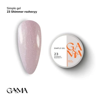 Ga&Ma Simple gel 023 Шиммер рожевий, 30 ml