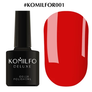 Gel polish Komilfo Rior Collection No. 001 (classic red, enamel), 8 ml