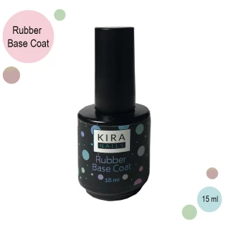 Kira Nails Rubber Base Coat - каучукове, базове покриття, 15 мл