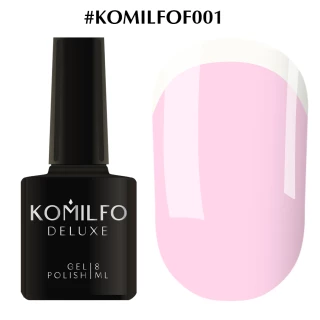 Gel polish Komilfo French Collection No. F001 (pale purple-pink, enamel, for French), 8 ml