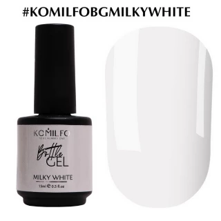 Komilfo Bottle Gel Milky White, 15 ml, with brush