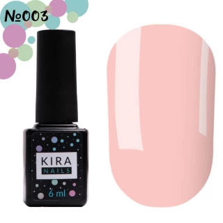 Гель-лак Kira Nails №003 (світлий рожевий для френча, емаль), 6 мл
