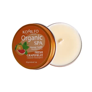 Świeca do masażu Komilfo - Świeży Grejpfrut, 30 g