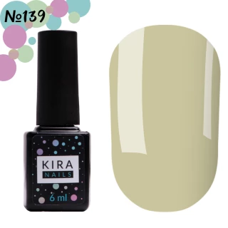 Gel polish Kira Nails No. 139 (beige, enamel), 6 ml