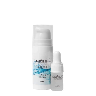 Komilfo Aqua Gift Set: Hand Cream 10ml and Cuticle Oil 2ml