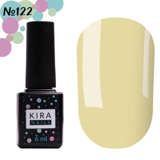 Гель-лак Kira Nails №122 (блідий сіро-салатовий, емаль), 6 мл (термін придатності до 11. 2024)