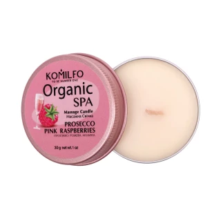 Komilfo Massage Candle - Prosecco Pink Raspberries, 30 g