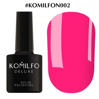 Гель-лак Komilfo DeLuxe Series №N002 (яскраво-рожевий, неоновий), 8 мл