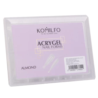 Komilfo Top Nail Forms, Almond - Верхні форми для нарощування, мигдаль, 120 шт
