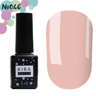 Гель-лак Kira Nails №046 (світлий бежево-рожевий, емаль), 6 мл
