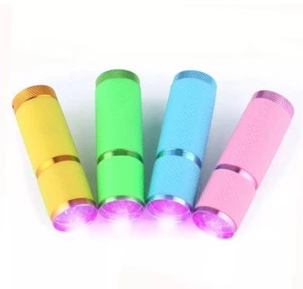 Yellow ultraviolet flashlight for drying nails