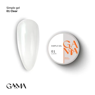 Ga&Ma Simple gel 001 Прозорий, 15 ml