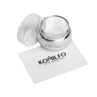 Komilfo stamp and scraper (transparent) 5*7 cm