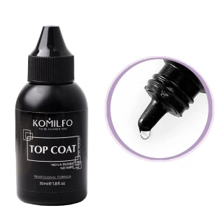 Komilfo No Wipe Top No Filters - top bez lepkiej warstwy bez Filtrów UV, 50 ml (bez pędzelka)